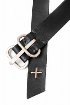 画像をギャラリービューアに読み込む, m.a+ double oval buckle medium belt / EL1C/GR3,0 (BLACK)