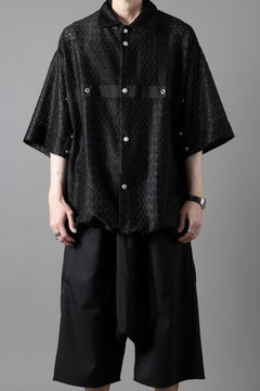 画像をギャラリービューアに読み込む, A.F ARTEFACT SNAPPED SQUEEZING SHIRT / SHADOW LACE (BLACK)
