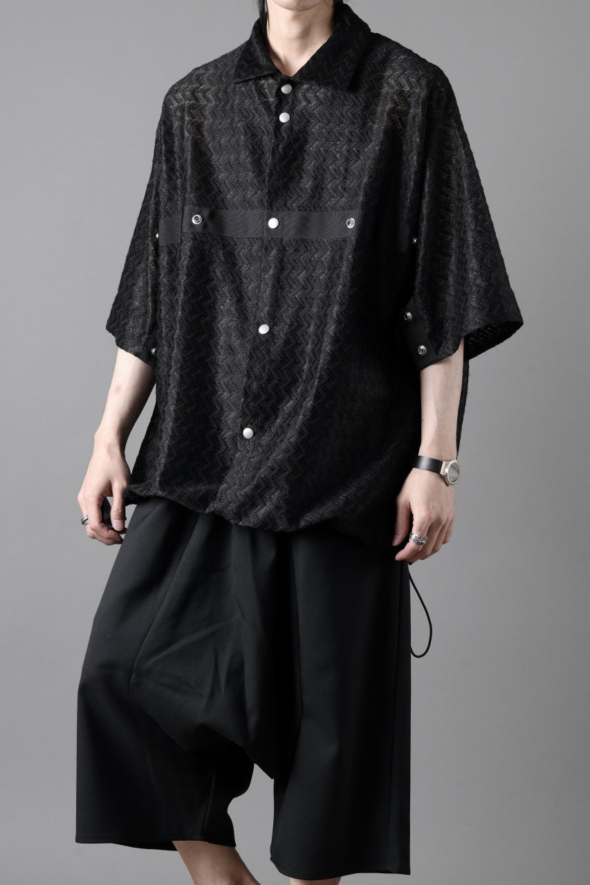 画像をギャラリービューアに読み込む, A.F ARTEFACT SNAPPED SQUEEZING SHIRT / SHADOW LACE (BLACK)