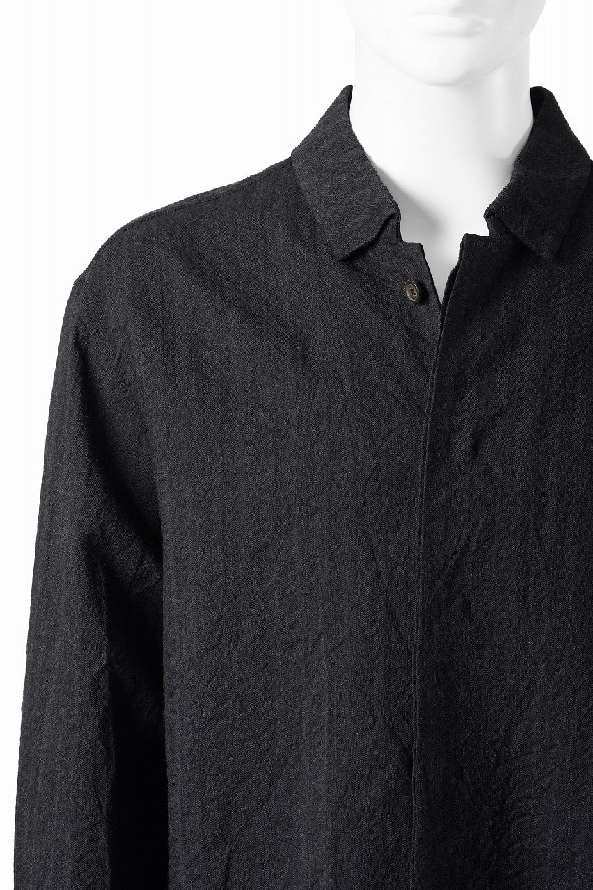 画像をギャラリービューアに読み込む, forme d'expression Minimal Outer Shirt / B95F (Off Black)