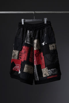 画像をギャラリービューアに読み込む, MASSIMO SABBADIN FULL BORO STYLE BASKET SHORTS (BLACK x RED #A)