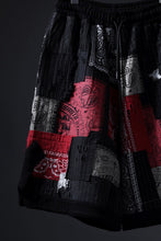 画像をギャラリービューアに読み込む, MASSIMO SABBADIN FULL BORO STYLE BASKET SHORTS (BLACK x RED #A)