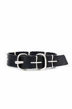 画像をギャラリービューアに読み込む, m.a+ thin silver cross studded wrist band / A-F2BL1/GR2,0 (BLACK)