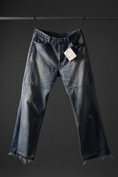 画像をギャラリービューアに読み込む, READYMADE WIDE FLARE DENIM PANTS / (BLUE #A)