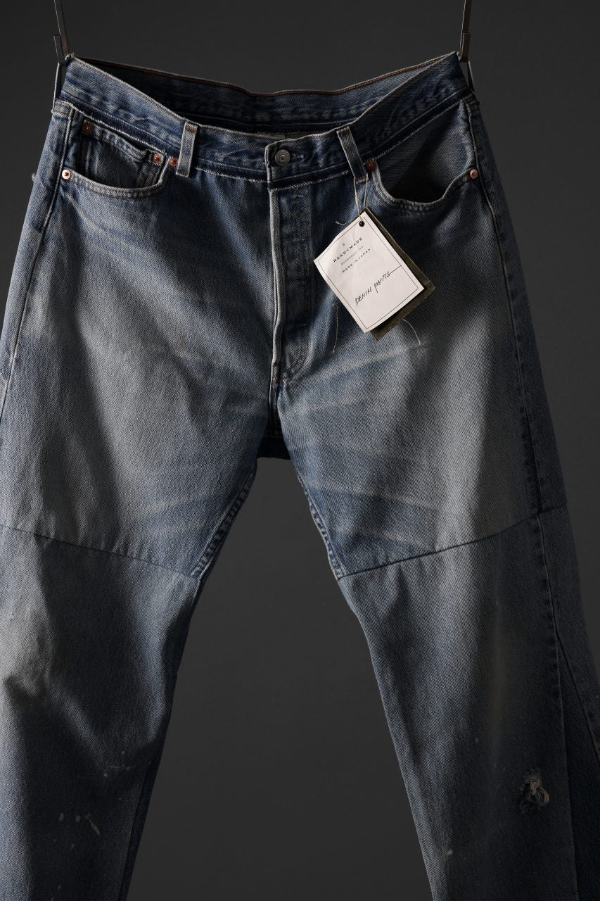 画像をギャラリービューアに読み込む, READYMADE WIDE FLARE DENIM PANTS / (BLUE #A)