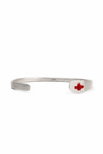 Load image into Gallery viewer, m.a+ stitched cross silver bangle / AB11/AG (SILVER)