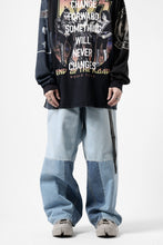 画像をギャラリービューアに読み込む, FACETASM PATCHWORK BIG DENIM PANTS (INDIGO)