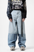 画像をギャラリービューアに読み込む, FACETASM PATCHWORK BIG DENIM PANTS (INDIGO)