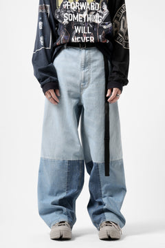 画像をギャラリービューアに読み込む, FACETASM PATCHWORK BIG DENIM PANTS (INDIGO)