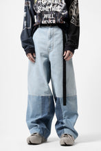 画像をギャラリービューアに読み込む, FACETASM PATCHWORK BIG DENIM PANTS (INDIGO)