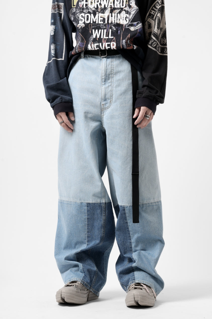 画像をギャラリービューアに読み込む, FACETASM PATCHWORK BIG DENIM PANTS (INDIGO)