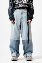 画像をギャラリービューアに読み込む, FACETASM PATCHWORK BIG DENIM PANTS (INDIGO)