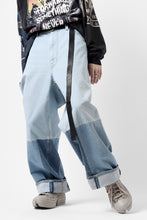 画像をギャラリービューアに読み込む, FACETASM PATCHWORK BIG DENIM PANTS (INDIGO)
