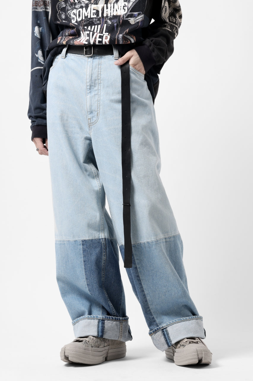 画像をギャラリービューアに読み込む, FACETASM PATCHWORK BIG DENIM PANTS (INDIGO)