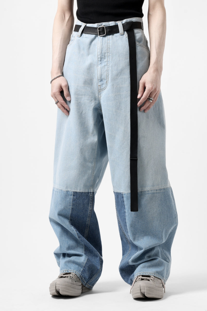 画像をギャラリービューアに読み込む, FACETASM PATCHWORK BIG DENIM PANTS (INDIGO)