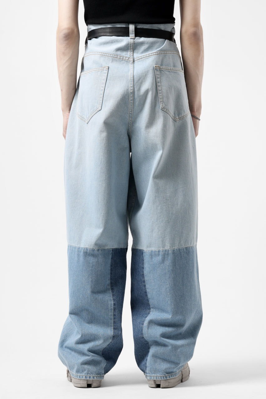 画像をギャラリービューアに読み込む, FACETASM PATCHWORK BIG DENIM PANTS (INDIGO)