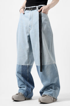 画像をギャラリービューアに読み込む, FACETASM PATCHWORK BIG DENIM PANTS (INDIGO)
