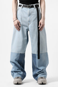 画像をギャラリービューアに読み込む, FACETASM PATCHWORK BIG DENIM PANTS (INDIGO)