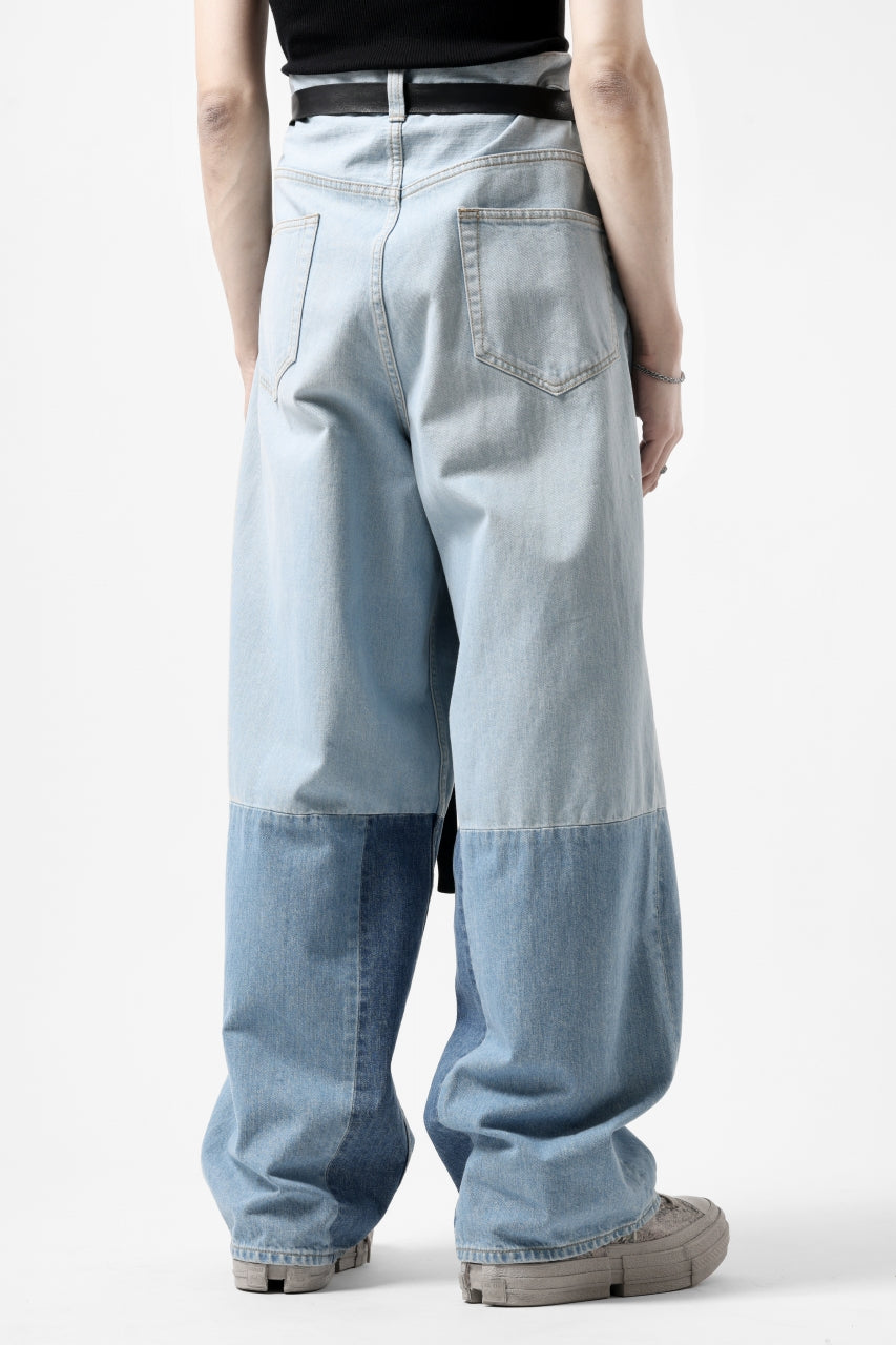 画像をギャラリービューアに読み込む, FACETASM PATCHWORK BIG DENIM PANTS (INDIGO)