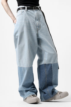 画像をギャラリービューアに読み込む, FACETASM PATCHWORK BIG DENIM PANTS (INDIGO)