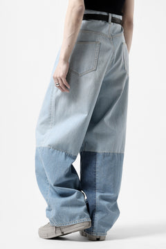 画像をギャラリービューアに読み込む, FACETASM PATCHWORK BIG DENIM PANTS (INDIGO)