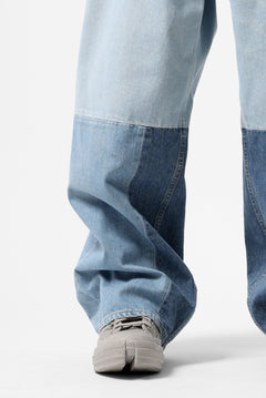 画像をギャラリービューアに読み込む, FACETASM PATCHWORK BIG DENIM PANTS (INDIGO)