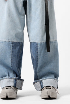 画像をギャラリービューアに読み込む, FACETASM PATCHWORK BIG DENIM PANTS (INDIGO)