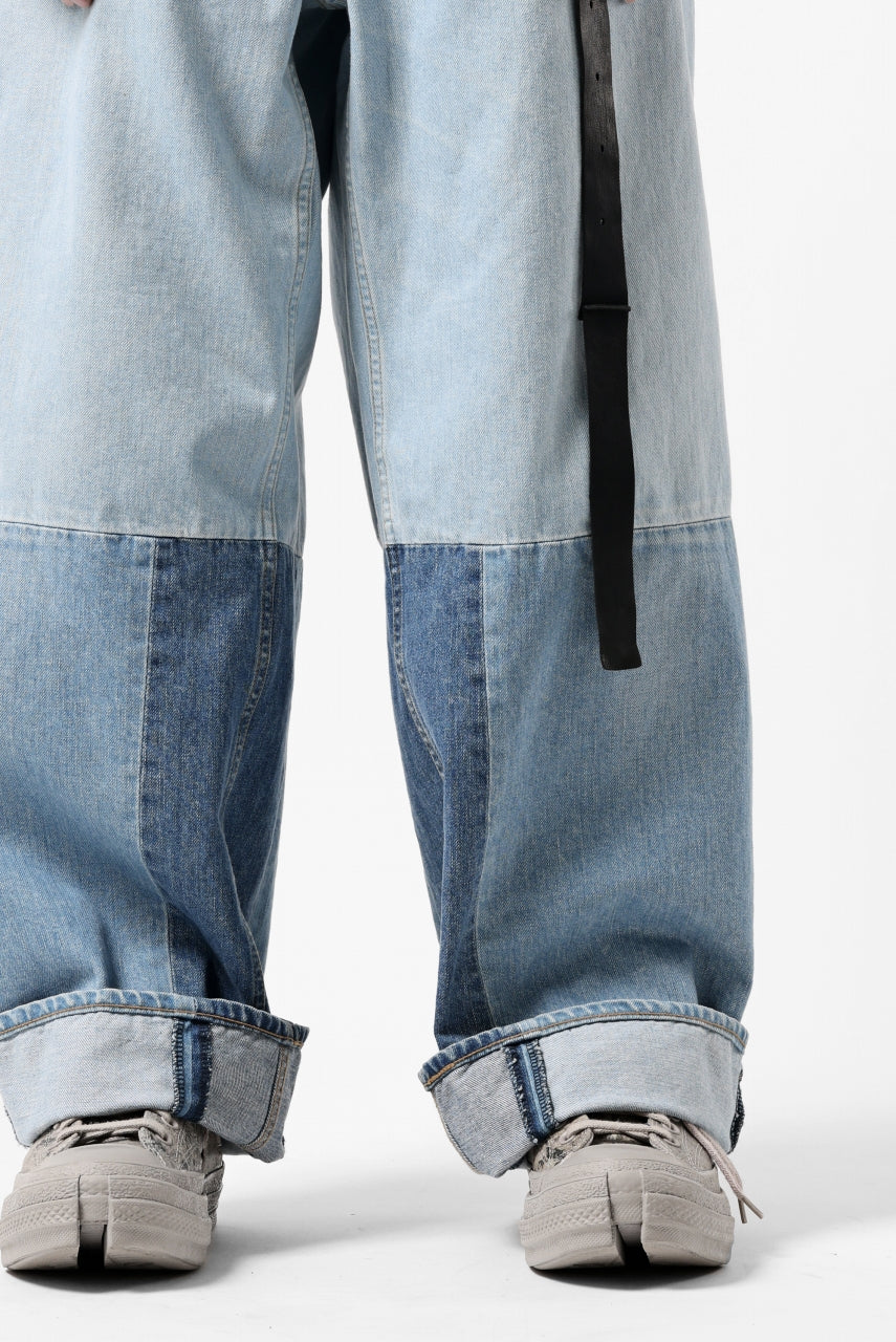 画像をギャラリービューアに読み込む, FACETASM PATCHWORK BIG DENIM PANTS (INDIGO)