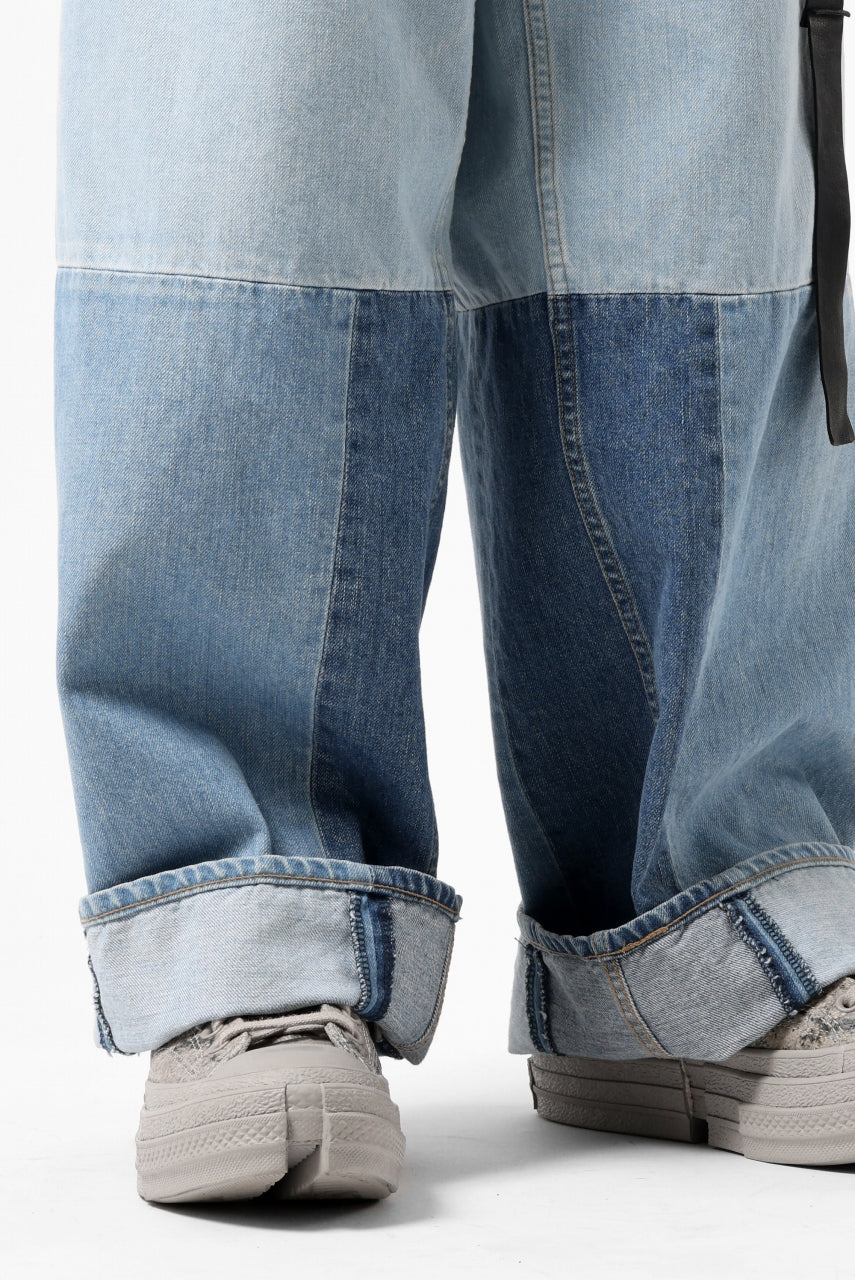 画像をギャラリービューアに読み込む, FACETASM PATCHWORK BIG DENIM PANTS (INDIGO)