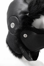 画像をギャラリービューアに読み込む, ierib AVIATOR CAP / toskana sheep shearling mouton + Dyneema (BLACK)