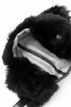 画像をギャラリービューアに読み込む, ierib AVIATOR CAP / toskana sheep shearling mouton + Dyneema (BLACK)