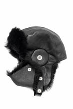 画像をギャラリービューアに読み込む, ierib AVIATOR CAP / toskana sheep shearling mouton + Dyneema (BLACK)