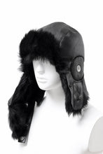 画像をギャラリービューアに読み込む, ierib AVIATOR CAP / toskana sheep shearling mouton + Dyneema (BLACK)