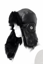 画像をギャラリービューアに読み込む, ierib AVIATOR CAP / toskana sheep shearling mouton + Dyneema (BLACK)