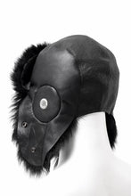 画像をギャラリービューアに読み込む, ierib AVIATOR CAP / toskana sheep shearling mouton + Dyneema (BLACK)