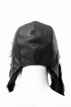 画像をギャラリービューアに読み込む, ierib AVIATOR CAP / toskana sheep shearling mouton + Dyneema (BLACK)