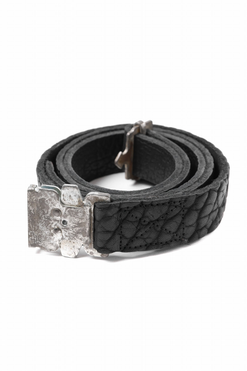 ierib detachable buckle belt / one piece rough bull (BLACK)の商品