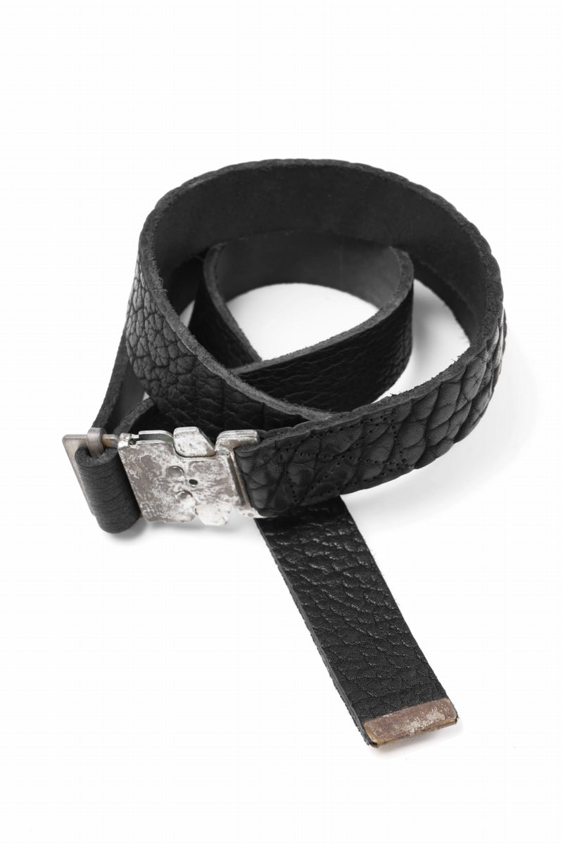 ierib detachable buckle belt / one piece rough bull (BLACK)の商品