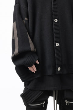 画像をギャラリービューアに読み込む, A.F ARTEFACT GEO PATTERN COTTON KNIT CARDIGAN /  (BLACK x BROWN)