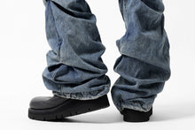 画像をギャラリービューアに読み込む, A.F ARTEFACT TUCK VOLUME BAGGY PANTS / FADED DENIM (INDIGO BLUE)
