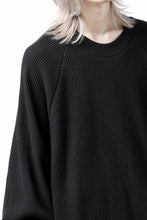 画像をギャラリービューアに読み込む, A.F ARTEFACT OVER SIZED DOLMAN LONG PULL OVER / WAFFLE COTTON JERSEY (BLACK)