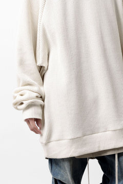 画像をギャラリービューアに読み込む, A.F ARTEFACT OVER SIZED DOLMAN LONG PULL OVER / WAFFLE COTTON JERSEY (IVORY)
