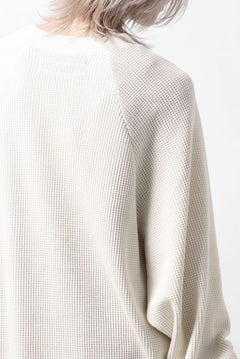 画像をギャラリービューアに読み込む, A.F ARTEFACT OVER SIZED DOLMAN LONG PULL OVER / WAFFLE COTTON JERSEY (IVORY)
