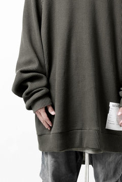 画像をギャラリービューアに読み込む, A.F ARTEFACT OVER SIZED DOLMAN LONG PULL OVER / WAFFLE COTTON JERSEY (KHAKI)