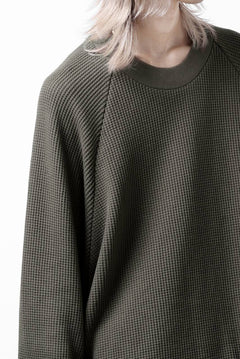 画像をギャラリービューアに読み込む, A.F ARTEFACT OVER SIZED DOLMAN LONG PULL OVER / WAFFLE COTTON JERSEY (KHAKI)