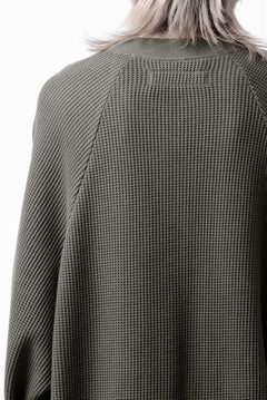 画像をギャラリービューアに読み込む, A.F ARTEFACT OVER SIZED DOLMAN LONG PULL OVER / WAFFLE COTTON JERSEY (KHAKI)
