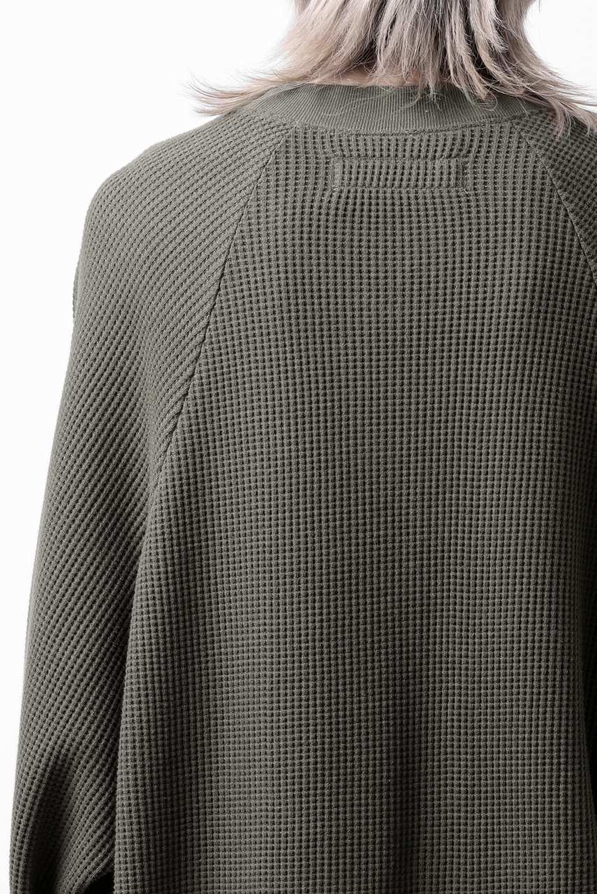画像をギャラリービューアに読み込む, A.F ARTEFACT OVER SIZED DOLMAN LONG PULL OVER / WAFFLE COTTON JERSEY (KHAKI)