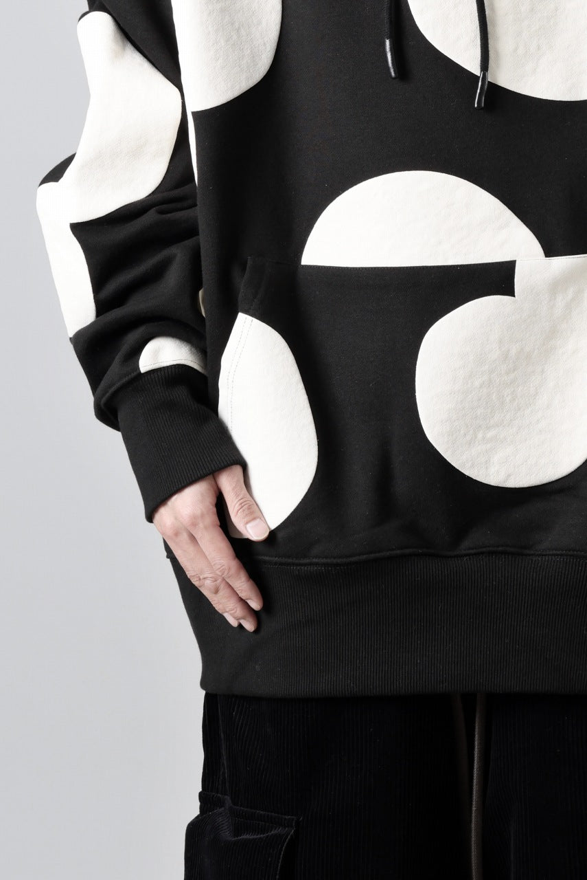 画像をギャラリービューアに読み込む, A.F ARTEFACT POLKA PATTERN SWEAT HOODIE (BLACK)