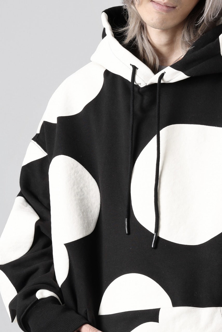 画像をギャラリービューアに読み込む, A.F ARTEFACT POLKA PATTERN SWEAT HOODIE (BLACK)