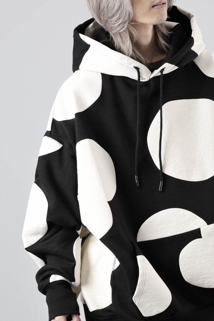 画像をギャラリービューアに読み込む, A.F ARTEFACT POLKA PATTERN SWEAT HOODIE (BLACK)